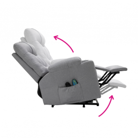 Állítható masszázs fotel. világosszürke. HUDSON Állítható masszázs fotel. világosszürke. HUDSON