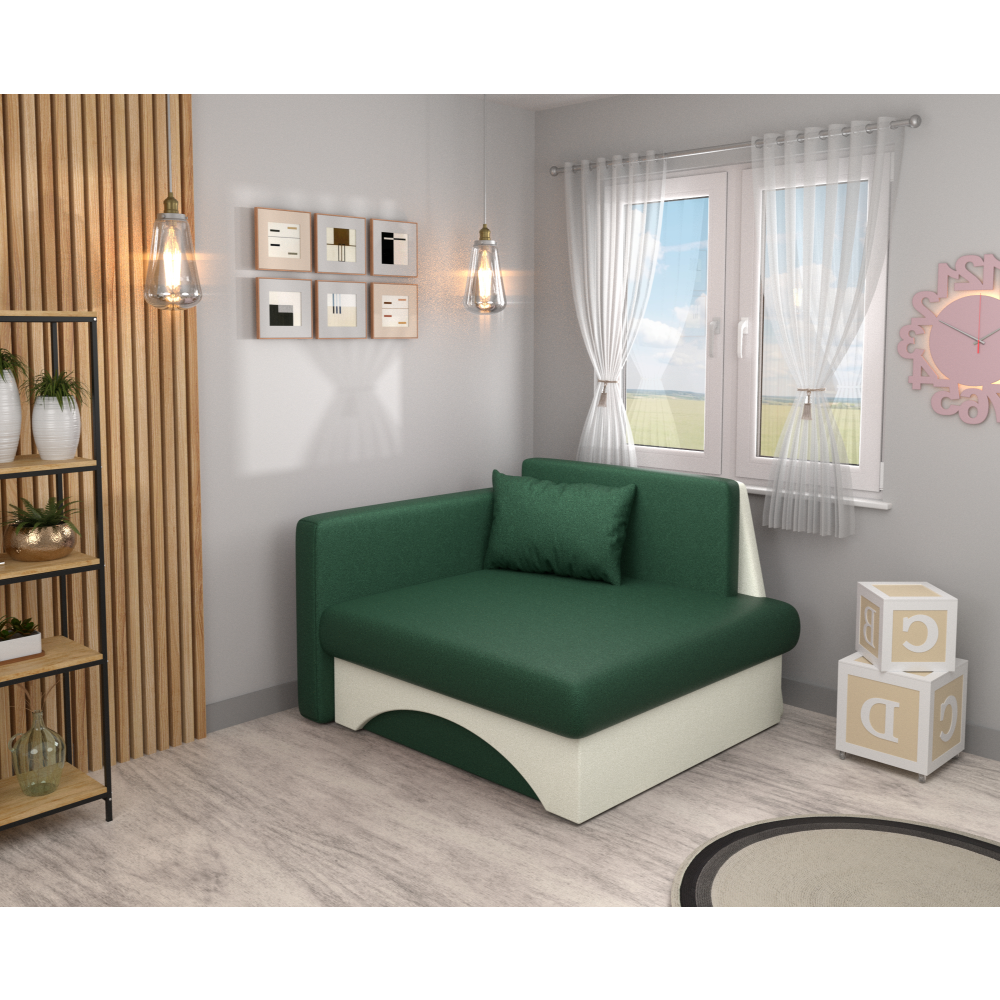 Kinyitható fotel. zold/bézs. KUBOŠ NEW UNI