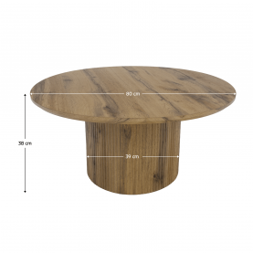 Dohányzóasztal. tolgy. átmérő 80 cm. MAHIR TYP 2 Dohányzóasztal. tolgy. átmérő 80 cm. MAHIR TYP 2