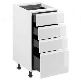 Alsószekrény. fehér/fehér extra magasfényű HG. AURORA D40S4 Alsószekrény. fehér/fehér extra magasfényű HG. AURORA D40S4