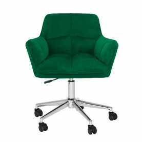 Irodai szék. smaragd selymes szovet/króm. HAGRID NEW Irodai szék. smaragd selymes szovet/króm. HAGRID NEW