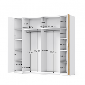 Hálószobai készlet. fehér/artisan tolgy. 160x200. FLORENS Hálószobai készlet. fehér/artisan tolgy. 160x200. FLORENS