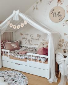 Házikóágy BELLO ágyneműtartóval