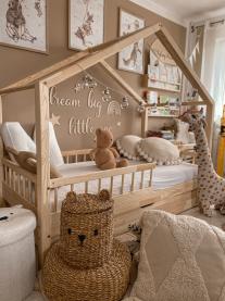 Házikóágy BELLO ágyneműtartóval