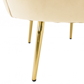 Art-deco stílusú fotel. bézs Velvet szovet/gold arany króm. NOBLEO