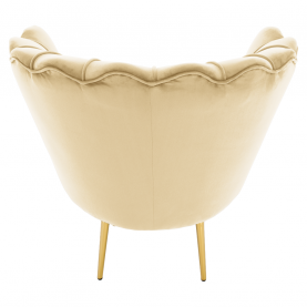 Art-deco stílusú fotel. bézs Velvet szovet/gold arany króm. NOBLEO