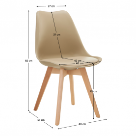 Szék. cappuccino/bükk. BALI 3 NEW