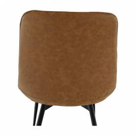 Szék. ekobőr barna camel/fekete. HAZAL