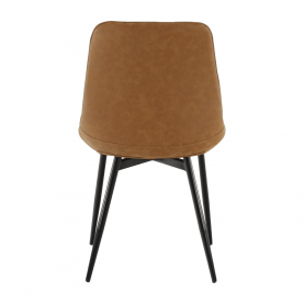 Szék. ekobőr barna camel/fekete. HAZAL