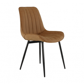 Szék. ekobőr barna camel/fekete. HAZAL