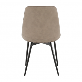 Szék. ekobőr szürkésbarna taupe/fekete. HAZAL