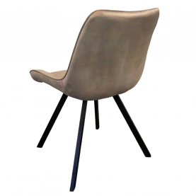 Étkezőszék. szürkésbarna Taupe Velvet szovet/fekete. SAMIRA