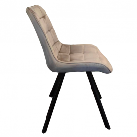 Étkezőszék. szürkésbarna Taupe Velvet szovet/fekete. SAMIRA