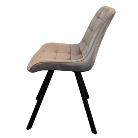 Étkezőszék. szürkésbarna Taupe Velvet szovet/fekete. SAMIRA