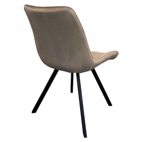 Étkezőszék. szürkésbarna Taupe Velvet szovet/fekete. SAMIRA