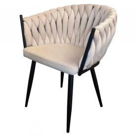 Étkezőszék. világosbézs Velvet szovet/fekete. BLER