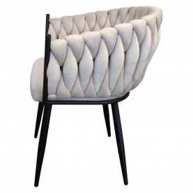 Étkezőszék. világosbézs Velvet szovet/fekete. BLER
