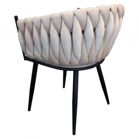 Étkezőszék. világosbézs Velvet szovet/fekete. BLER