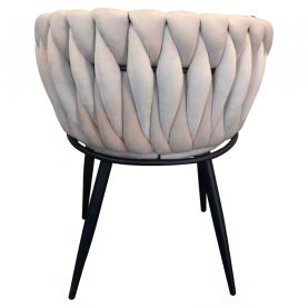 Étkezőszék. világosbézs Velvet szovet/fekete. BLER