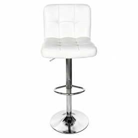 Bárszék. fehér textilbőr/króm. KANDY 2 NEW Bárszék. fehér textilbőr/króm. KANDY 2 NEW