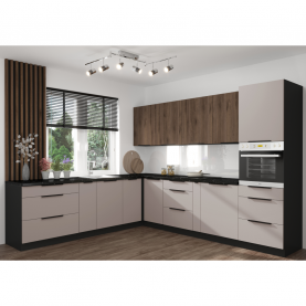 Magas szekrény sütőhoz. kasmír/fekete. ARAKA 60 DP-210 2F