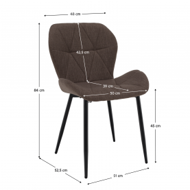 Étkezőszék. barna/fekete. MAKENA TYP 2 Étkezőszék. barna/fekete. MAKENA TYP 2