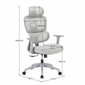 Irodai szék. világosszürke/szürke. ERMEN