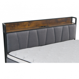 Ágy ágyráccsal és kihúzható pótággyal. 160x200. fekete/szürke. NORDO Ágy ágyráccsal és kihúzható pótággyal. 160x200. fekete/szürke. NORDO