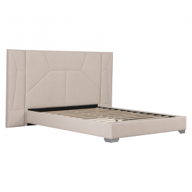 Ágy ágyráccsal és LED világítással. 160x200. bézs Velvet szovet. ALTESA