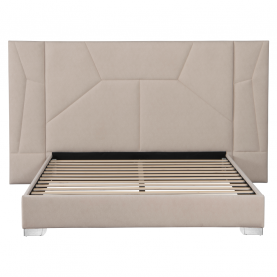 Ágy ágyráccsal és LED világítással. 160x200. bézs Velvet szovet. ALTESA