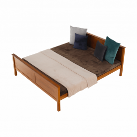 Ágy. tűnyalábos fenyőfa tolgy árnyalatban. 160x200. PROVO NEW