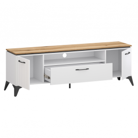 TV szekrény. fehér/evoke tolgy. VELIS 2D1S/170