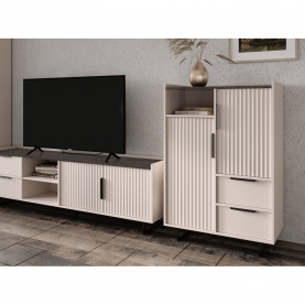 TV-asztal. kasmír/mink arvadonna gesztenye. FRESIO RTV2D2S