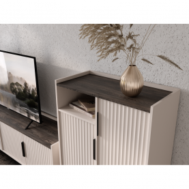 TV-asztal. kasmír/mink arvadonna gesztenye. FRESIO RTV2D2S