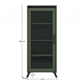 Vitrin. smoke zold/fekete. LONGY REG1W