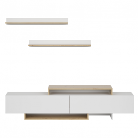 Nappali fal. fehér/artisan tolgy. MILONA