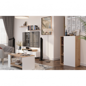 Nappali fal. fehér/artisan tolgy. MILONA