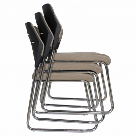 Tárgyalószék. világosbarna/króm. KLEDI