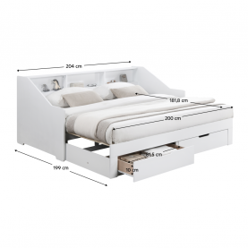 Kihúzható ágy. fehér. MONETA Kihúzható ágy. fehér. MONETA