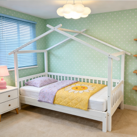 Montessori ágy pótággyal. fehér. 90x200. KESIO