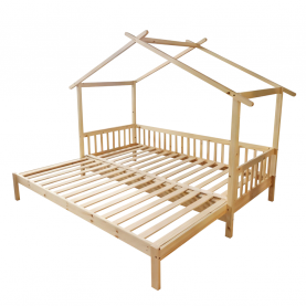 Montessori ágy pótággyal. natúr. 90x200. KESIO Montessori ágy pótággyal. natúr. 90x200. KESIO