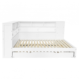 Ágy polcokkal és pótággyal. fehér. 90x200. LENDON Ágy polcokkal és pótággyal. fehér. 90x200. LENDON