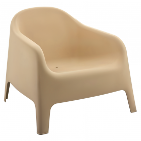 Rakásolható fotel. barna. műanyag. SOKRA NEW