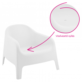 Rakásolható fotel. fehér. műanyag. SOKRA NEW Rakásolható fotel. fehér. műanyag. SOKRA NEW