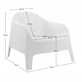 Rakásolható fotel. fehér. műanyag. SOKRA NEW Rakásolható fotel. fehér. műanyag. SOKRA NEW