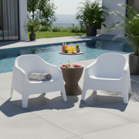 Rakásolható fotel. fehér. műanyag. SOKRA NEW Rakásolható fotel. fehér. műanyag. SOKRA NEW