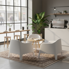 Rakásolható fotel. fehér. műanyag. SOKRA NEW Rakásolható fotel. fehér. műanyag. SOKRA NEW