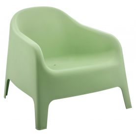 Rakásolható fotel. zold. műanyag. SOKRA NEW