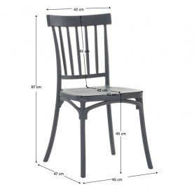 Rakásolható szék. sotétszürke. SAZEN NEW