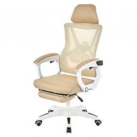 Irodai szék. bézs/fehér. teherbírás 150 kg. MALVIN